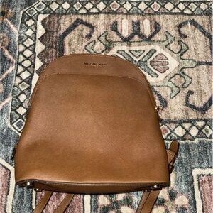 michael kors Emmy backpack purse in the color luggage